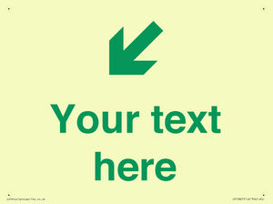 Custom Safe Condition inverse: Green Down left right arrow